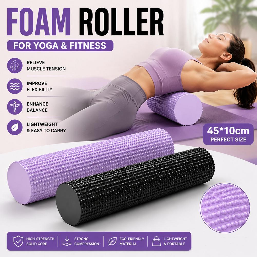 Pilates Yoga Roller - โฟมโรลเลอร์ EVA สำหรับออกกำลังกาย นวด โยคะ พิลาทิส
