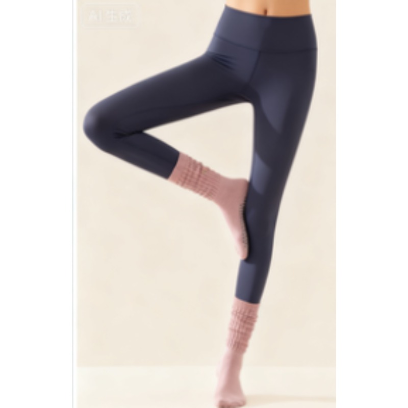 ถุงเท้าโยคะผ้าฝ้ายกันลื่นสำหรั - Pilates Yoga Gym บทวิจารณ์และราคา