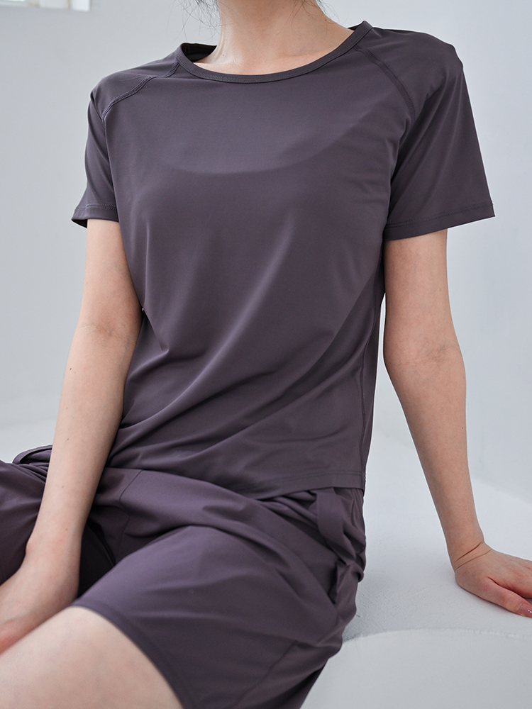 เสื้อยืดโยคะบางระบายอากาศได้ดี - Pilates Yoga Morning บทวิจารณ์และราคา