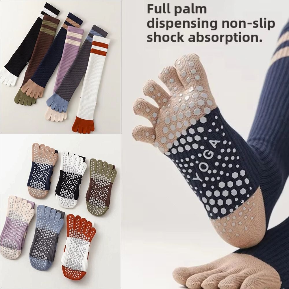 ถุงเท้าโยคะแบบห้านิ้วผ้าฝ้ายให - Pilates Yoga And Barre บทวิจารณ์และราคา