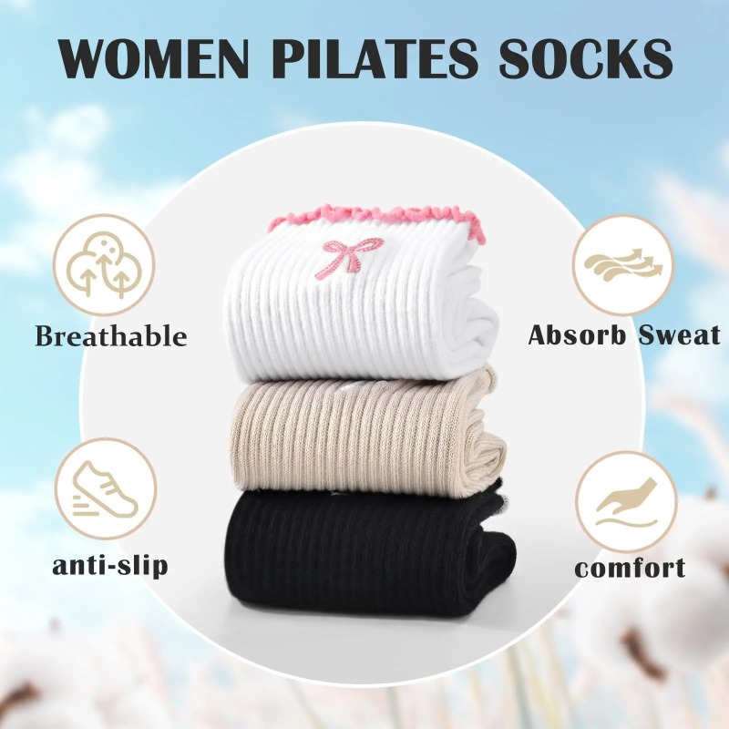 ถุงเท้าโยคะมืออาชีพ สายรัดผ้าฝ - Pilates & Yoga En Talavera Raquel Díaz บทวิจารณ์และราคา