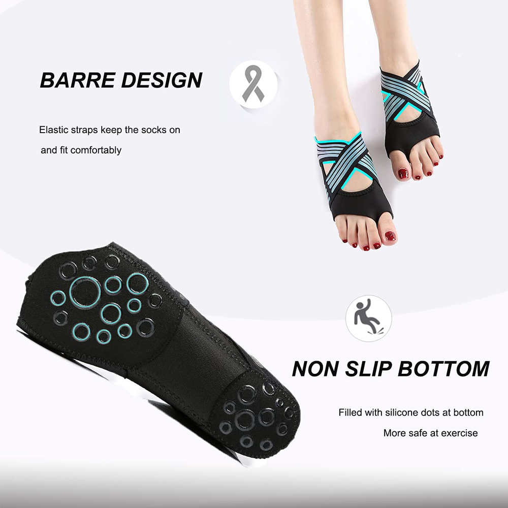 ถุงเท้ากันลื่นแบบไม่มีนิ้วสำหร - Pilates Yoga Roller บทวิจารณ์และราคา