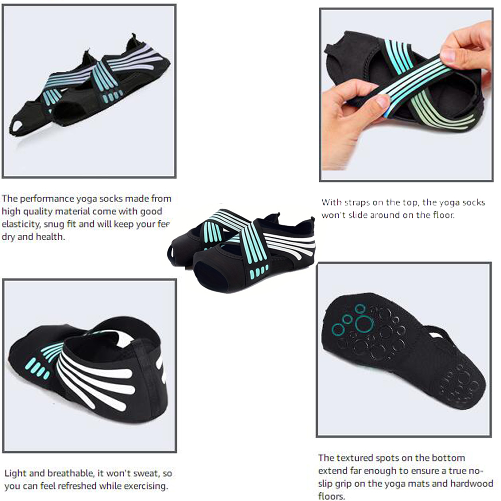 ถุงเท้ากันลื่นแบบไม่มีนิ้วสำหร - Pilates Yoga Roller บทวิจารณ์และราคา