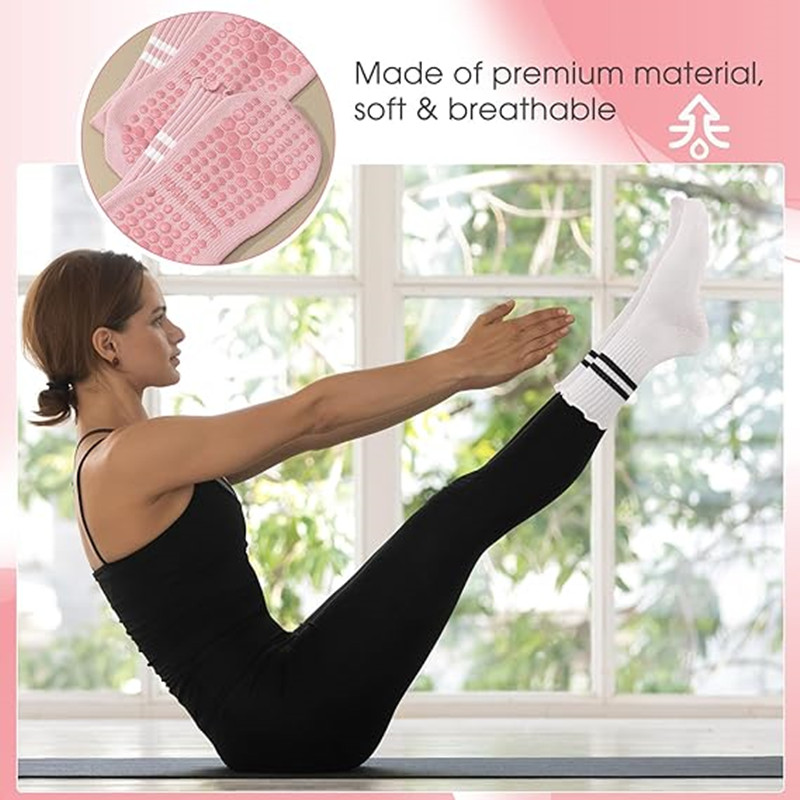 ถุงเท้าพิลาทิสลายทาง 1 คู่สำหร - Pilates Yoga And Barre บทวิจารณ์และราคา